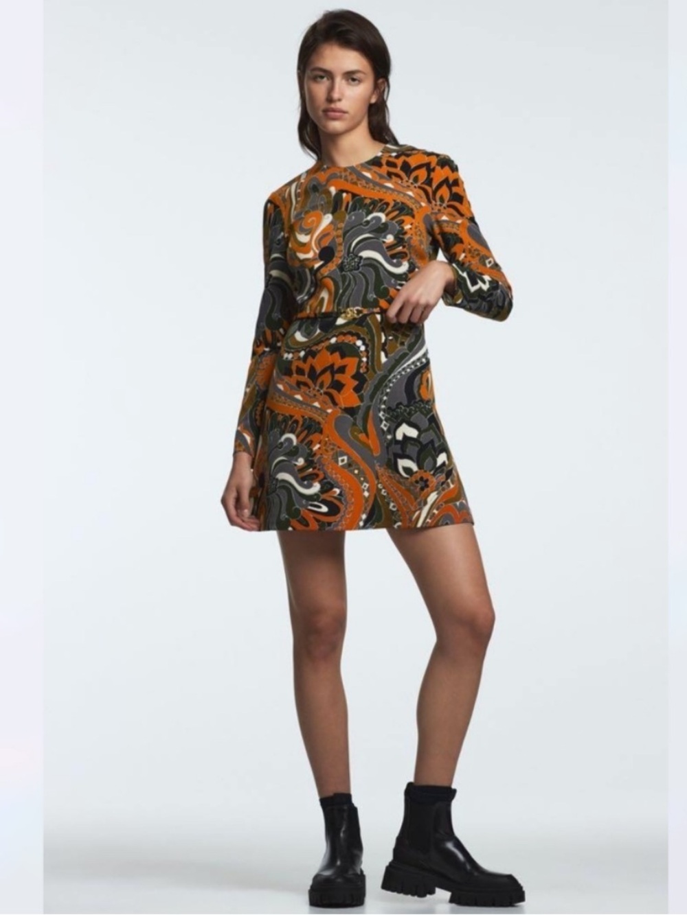 Zara Short Printed Mini Dress